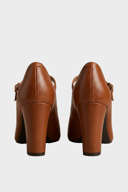 Damen Blockabsatz Pumps | Riemchen