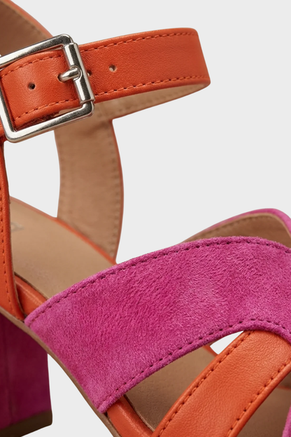 Damen Sandalette | Farbblock in Rosa
