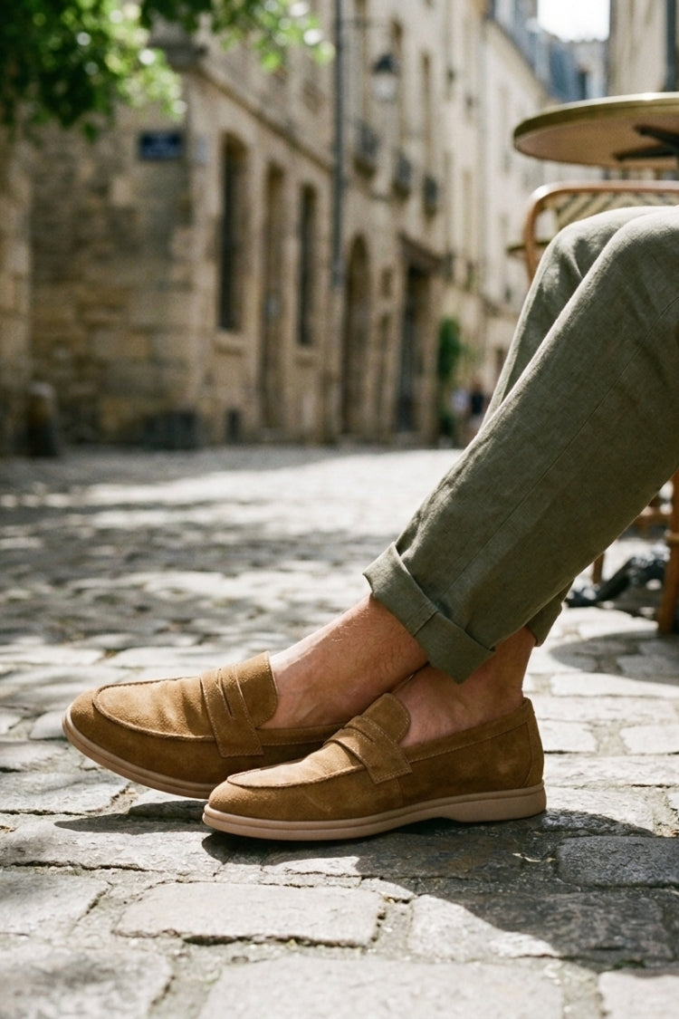 Damen Loafer mit Warmfutter | Quadrat-Spitze & Blockabsatz