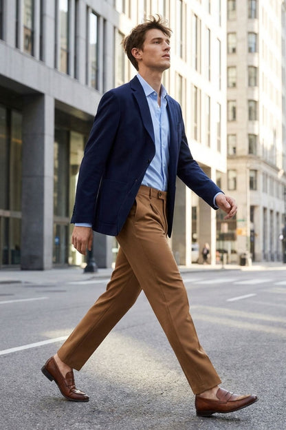 Anzughose Herren Stoffhose Slim Fit
