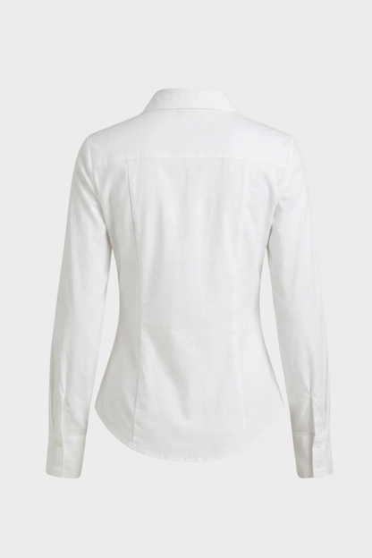 Damen Bluse mit V-Ausschnitt und Knopfleiste