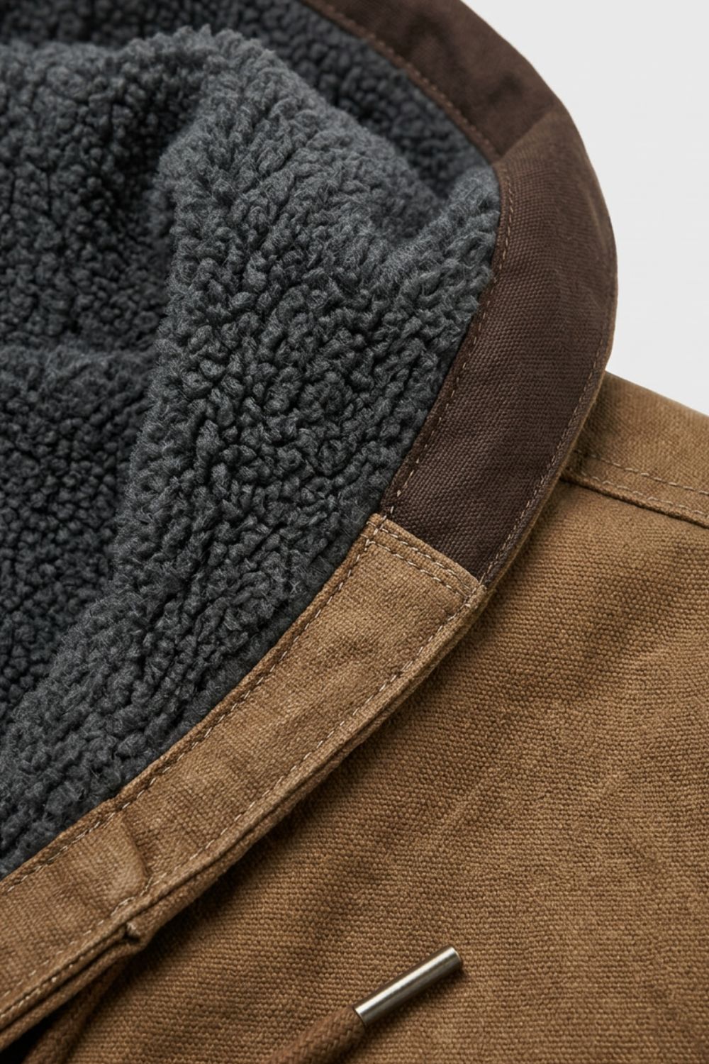 Herren Freizeitjacke mit Kapuze | Kontrastfutter & Reißverschluss