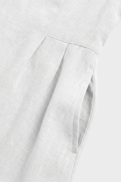 Damen Leinen Kaftankleid | Maxi