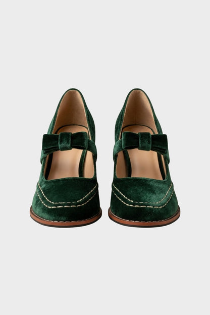 Damen Mary Jane Pumps | Samt