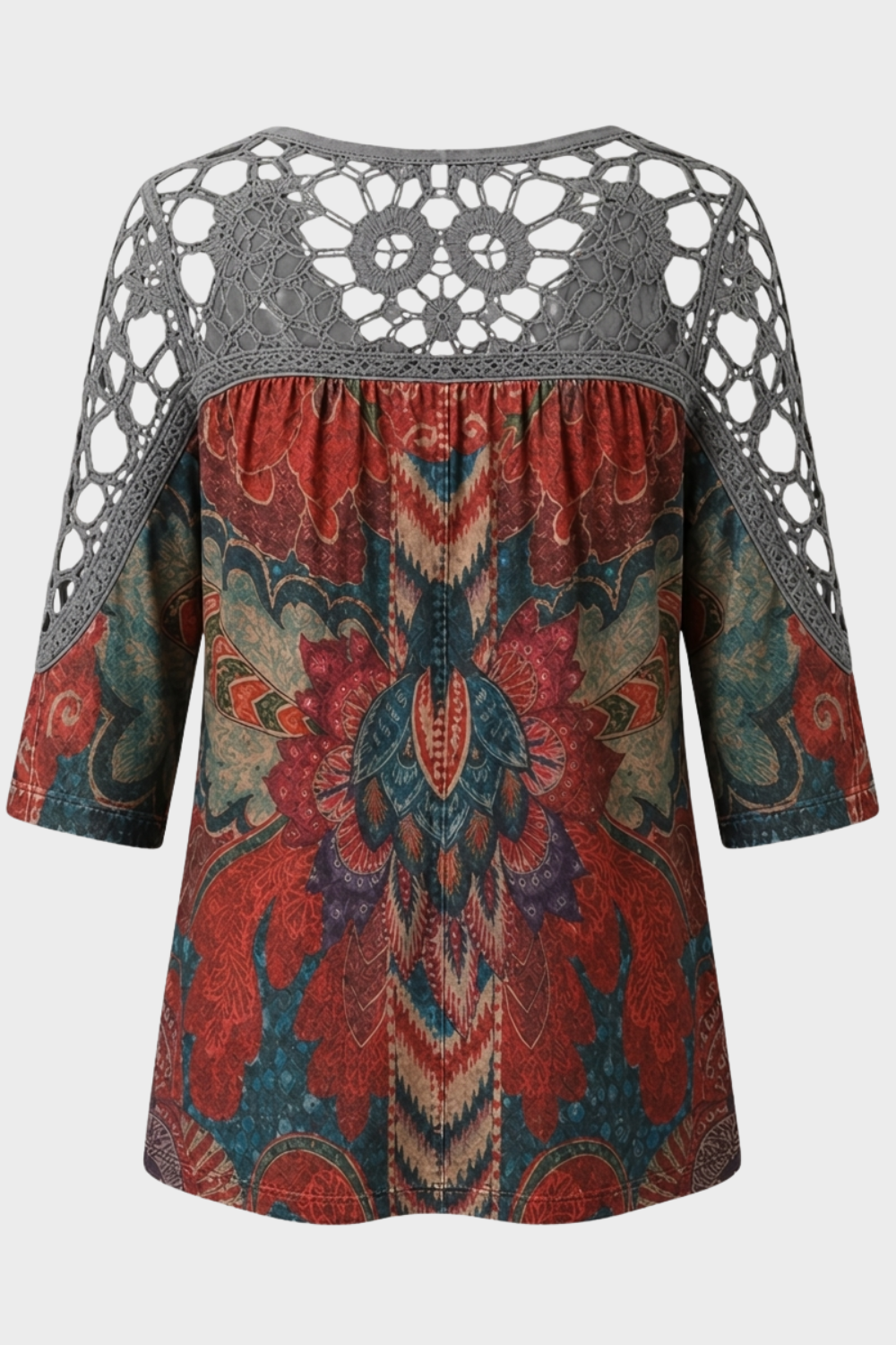Damen Boho Bluse | Ethno-Print