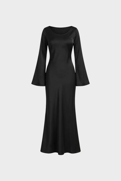 Damen Langarm Maxikleid | Elegant