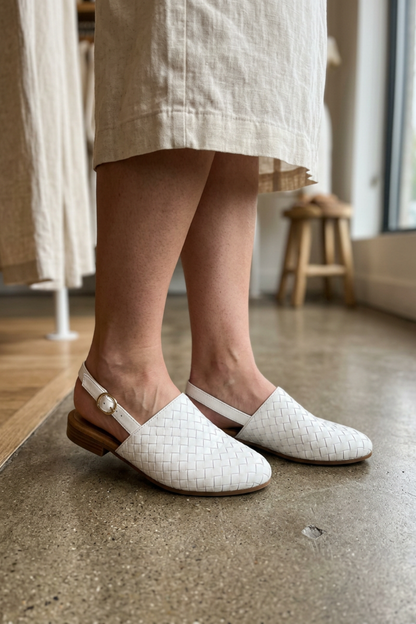 Damen Spitze Mules | Geflochten