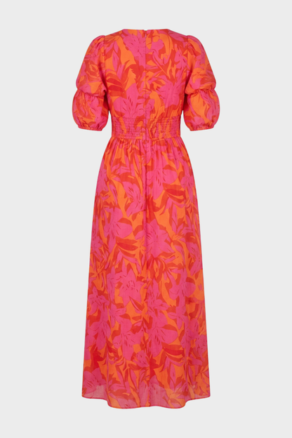 Damen Boho Maxikleid | Volantärmel