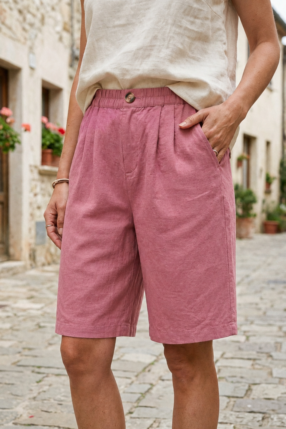 Damen Bermuda Shorts | Gerades Bein