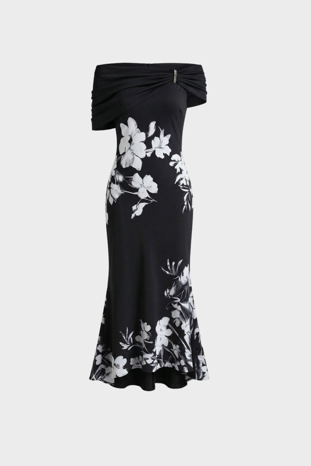 Damen Bardot Midikleid | Floral