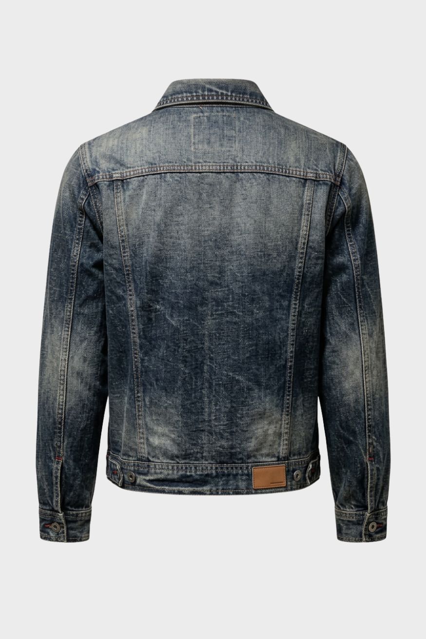 Herren Freizeitjacke im Trucker-Stil | Knopfleiste & Brusttaschen