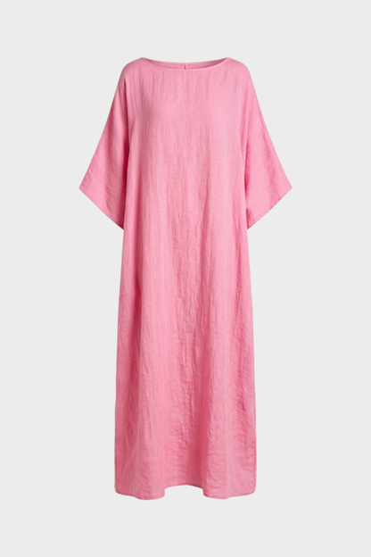 Damen Leinen Kaftankleid | Maxi