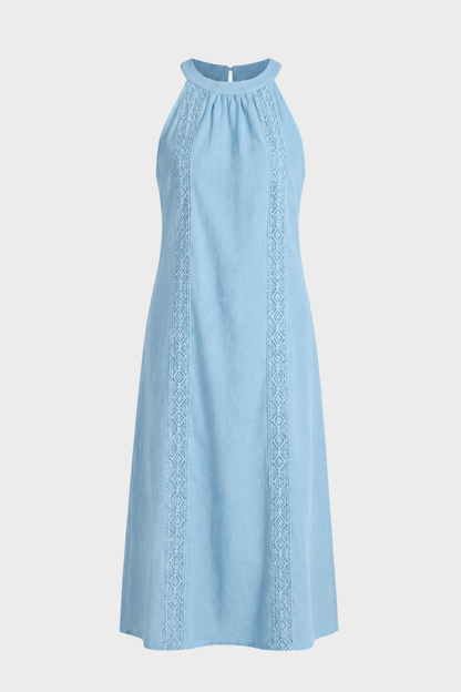Damen Spitzen Maxikleid | Ärmellos