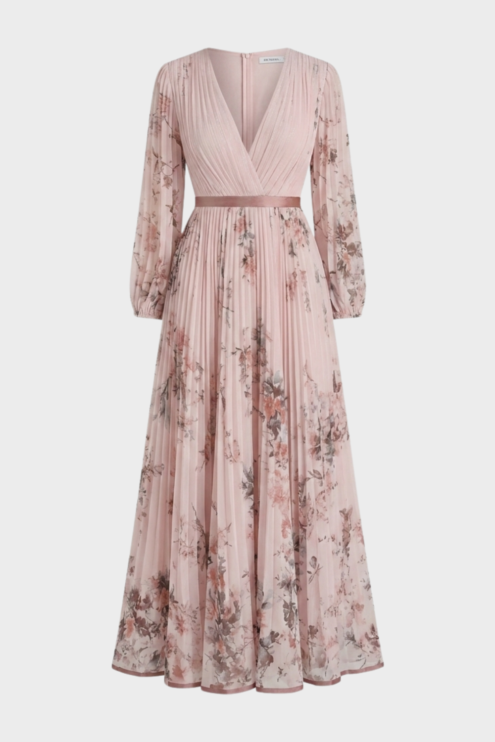 Damen Falten Maxikleid | Floral