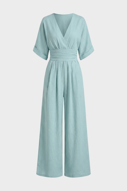 Damen Wickel Jumpsuit | Wide-Leg