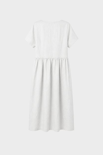 Damen Leinen Kaftankleid | Maxi