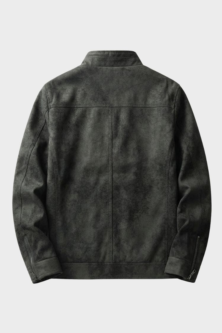 Herren Jacke mit Stehkragen und Reißverschluss
