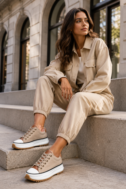 Damen Plateau Sneaker | Bequem