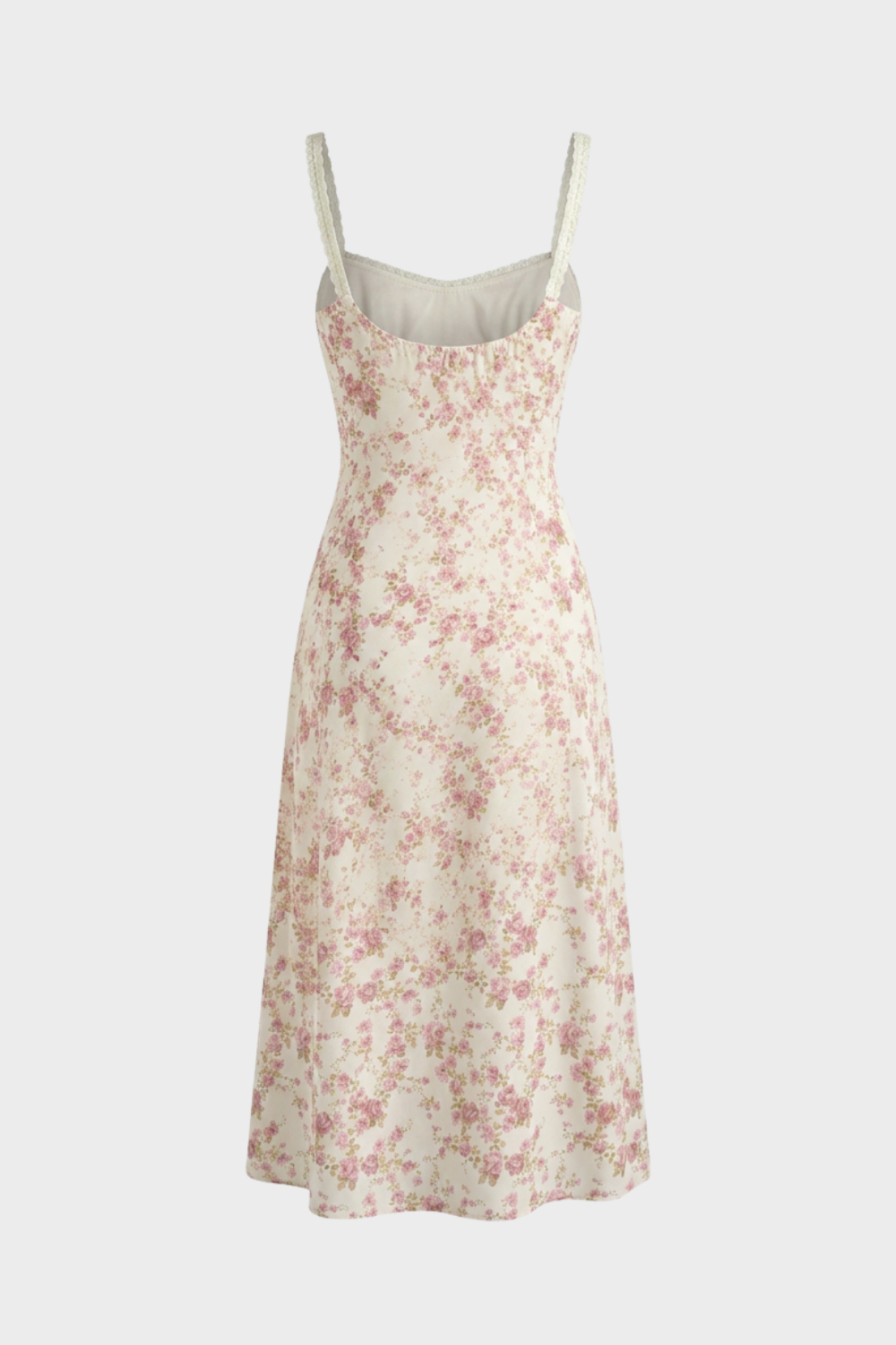 Sommerkleid Damen Midikleid mit Blumenmuster und Trägern