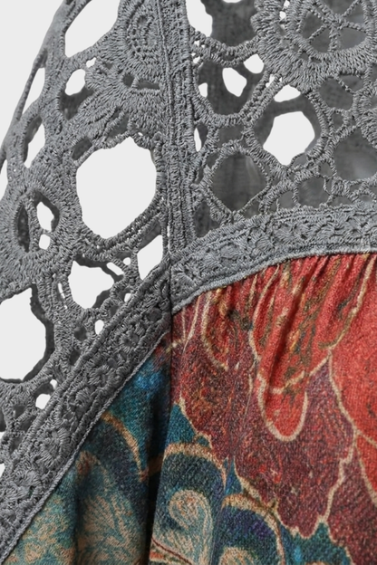 Damen Boho Bluse | Ethno-Print