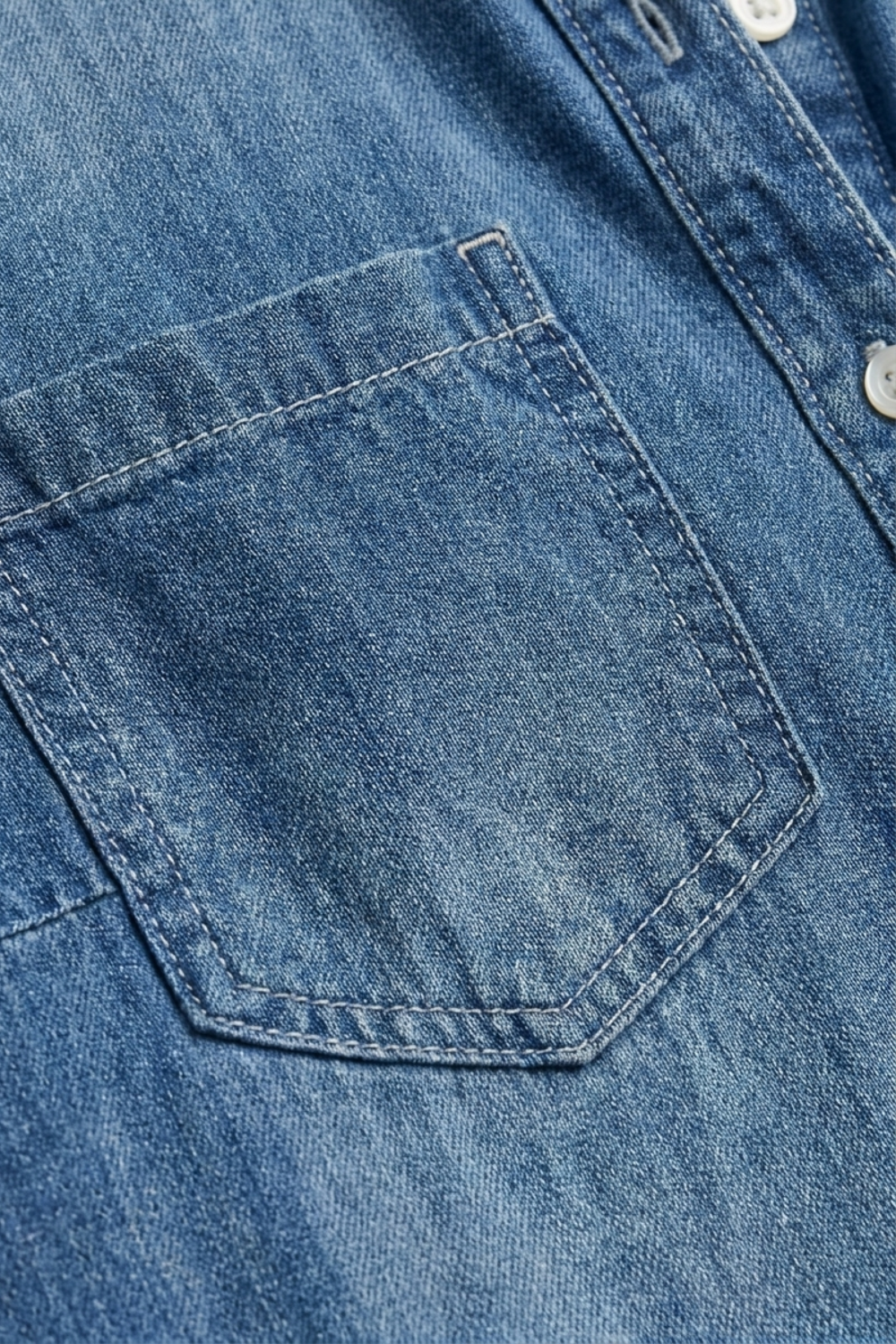 Damen Kurzarm Overall | Knopfleiste