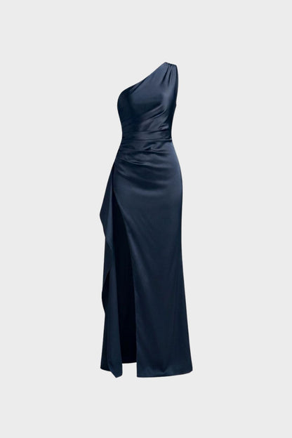 Damen One-Shoulder Kleid | Schlitz