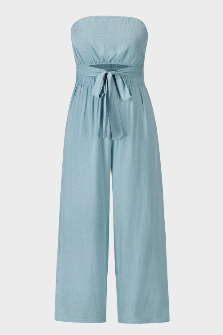Damen Jumpsuit | Strapless Wide-Leg