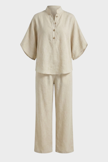 Damen Leinenset | Oberteil & Hose