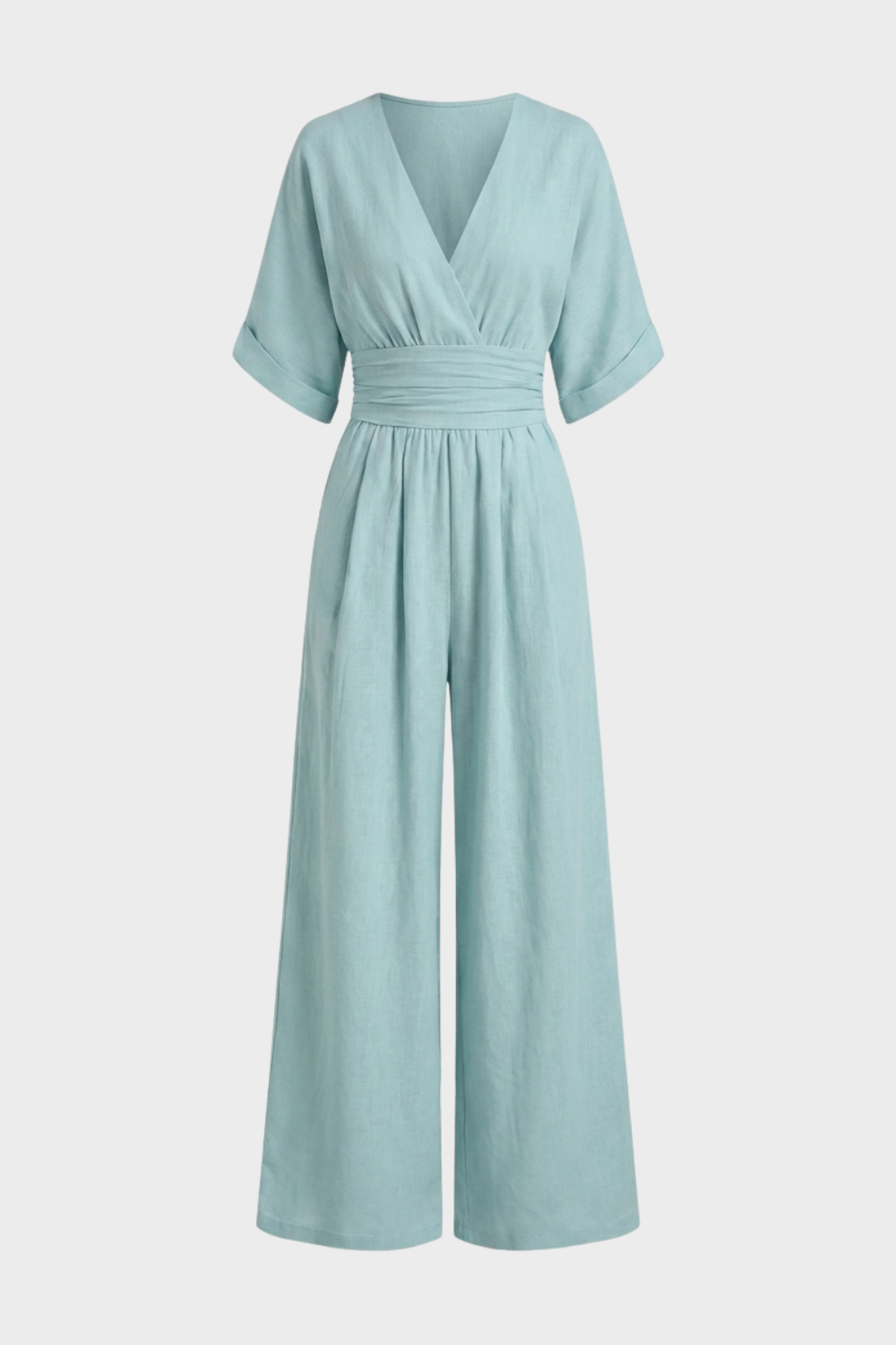 Damen Wickel-Jumpsuit | Wide-Leg