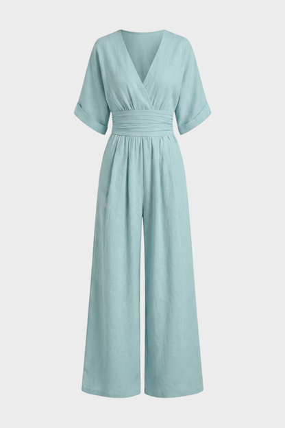 Damen Wickel-Jumpsuit | Wide-Leg