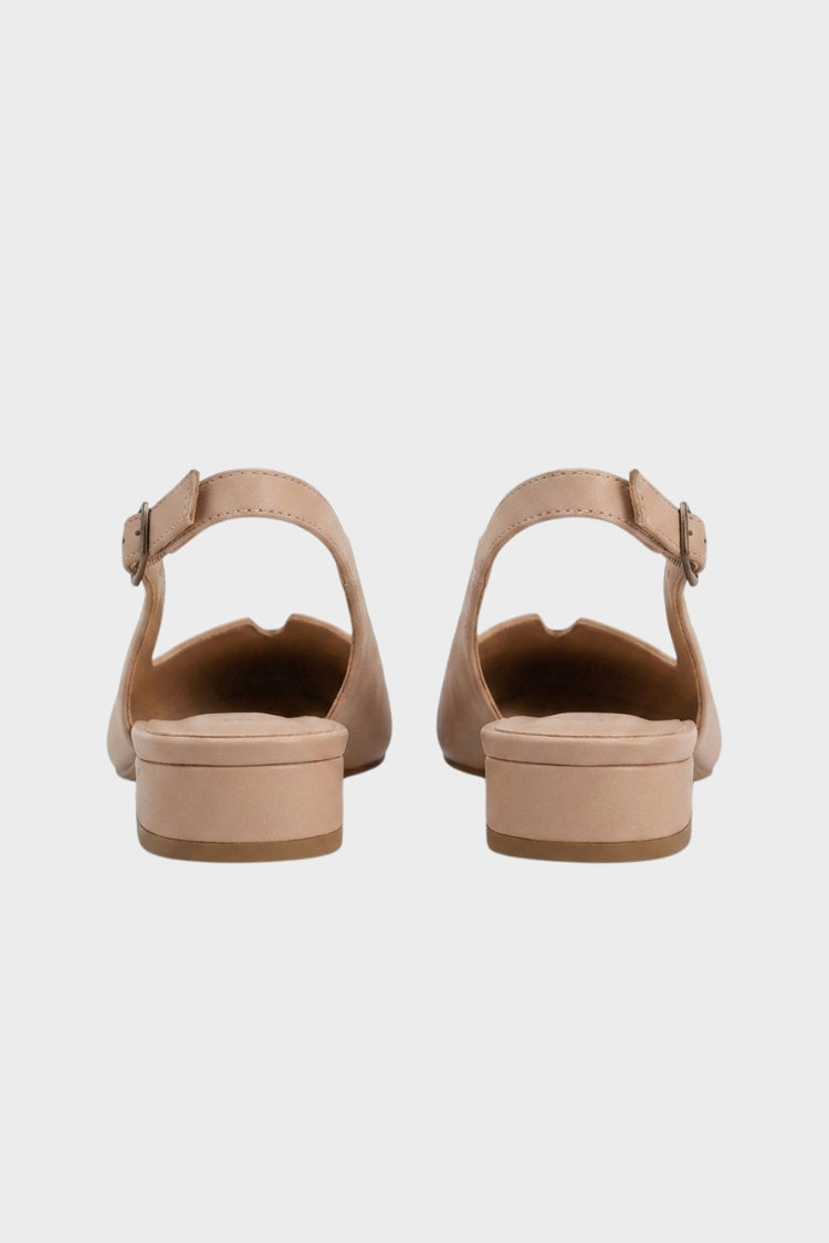 Damen Spitze Slingback-Pumps | Zweifarbige Vorderpartie