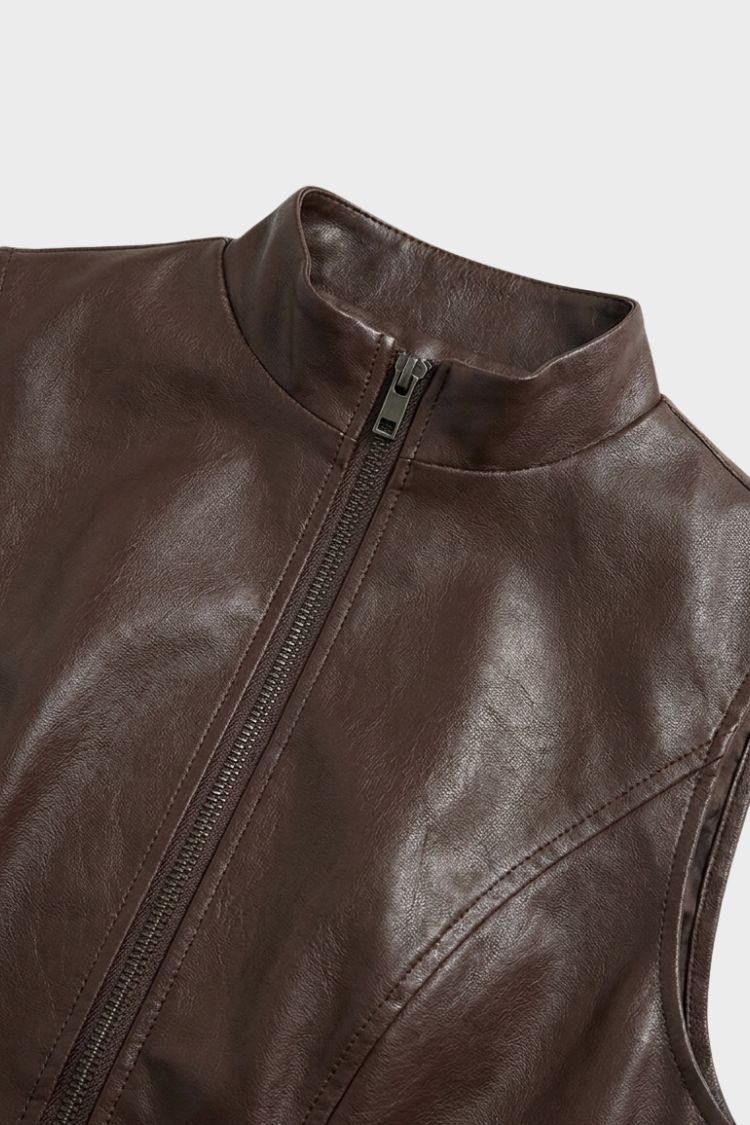 Damen Ärmelloses Zip-Kleid | Taschendetails