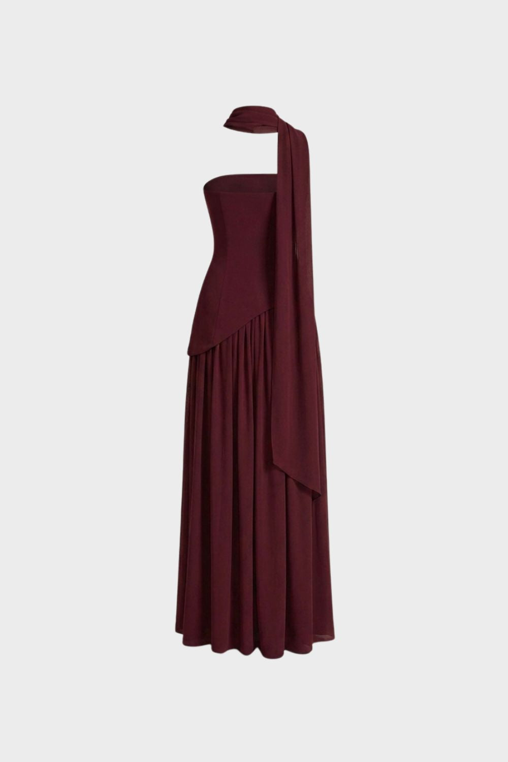Damen Trägerlos Maxikleid | Elegant