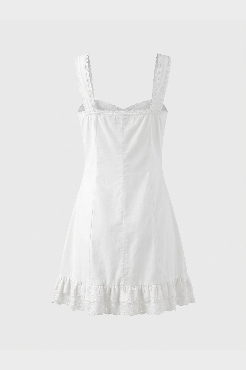 Sommerkleid Damen Trägerkleid mit Knopfleiste