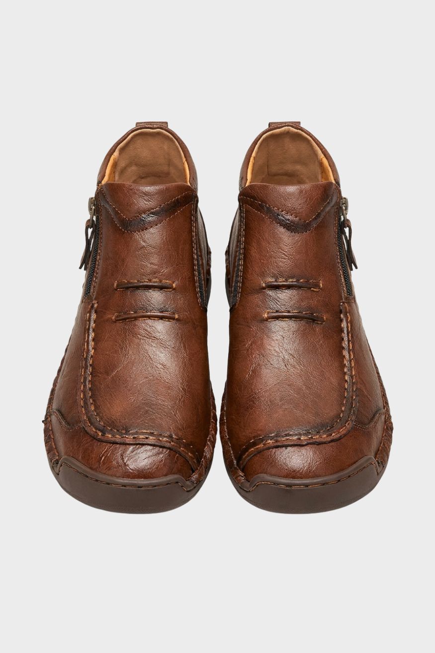 Herren Freizeit-Sneaker | Seitenzipper & Schnürdesign