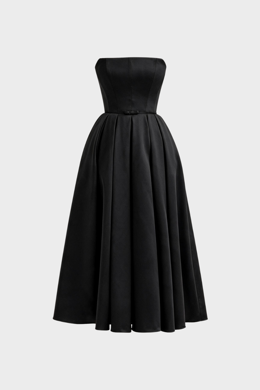 Damen Trägerloses Maxikleid | A-Linie