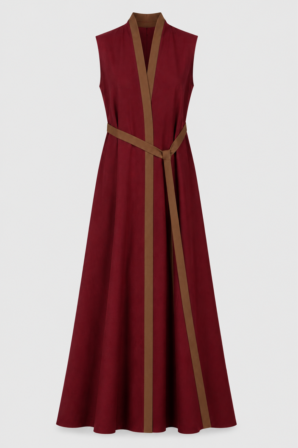 Damen Maxikleid Kontrast | Ärmellos
