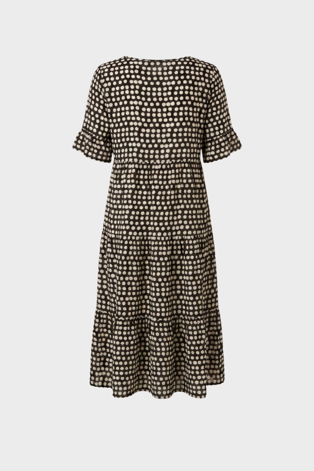 Damen Florales Midikleid | Puffärmel