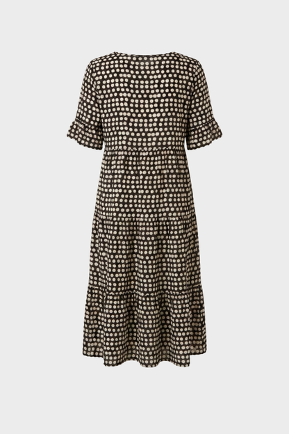 Damen Florales Midikleid | Puffärmel