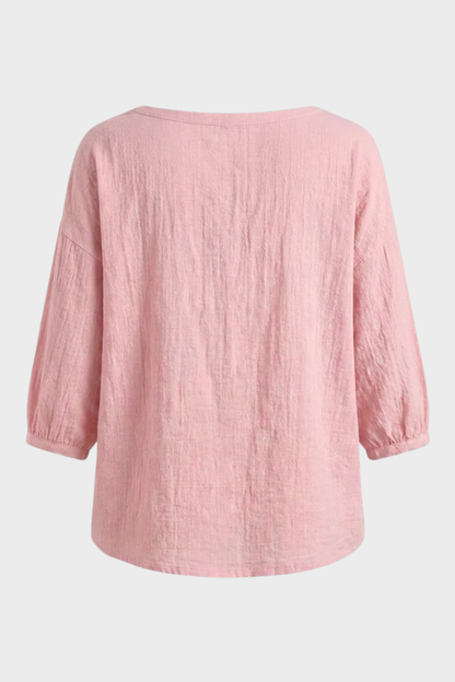 Damen Bluse Karree | Puffärmel