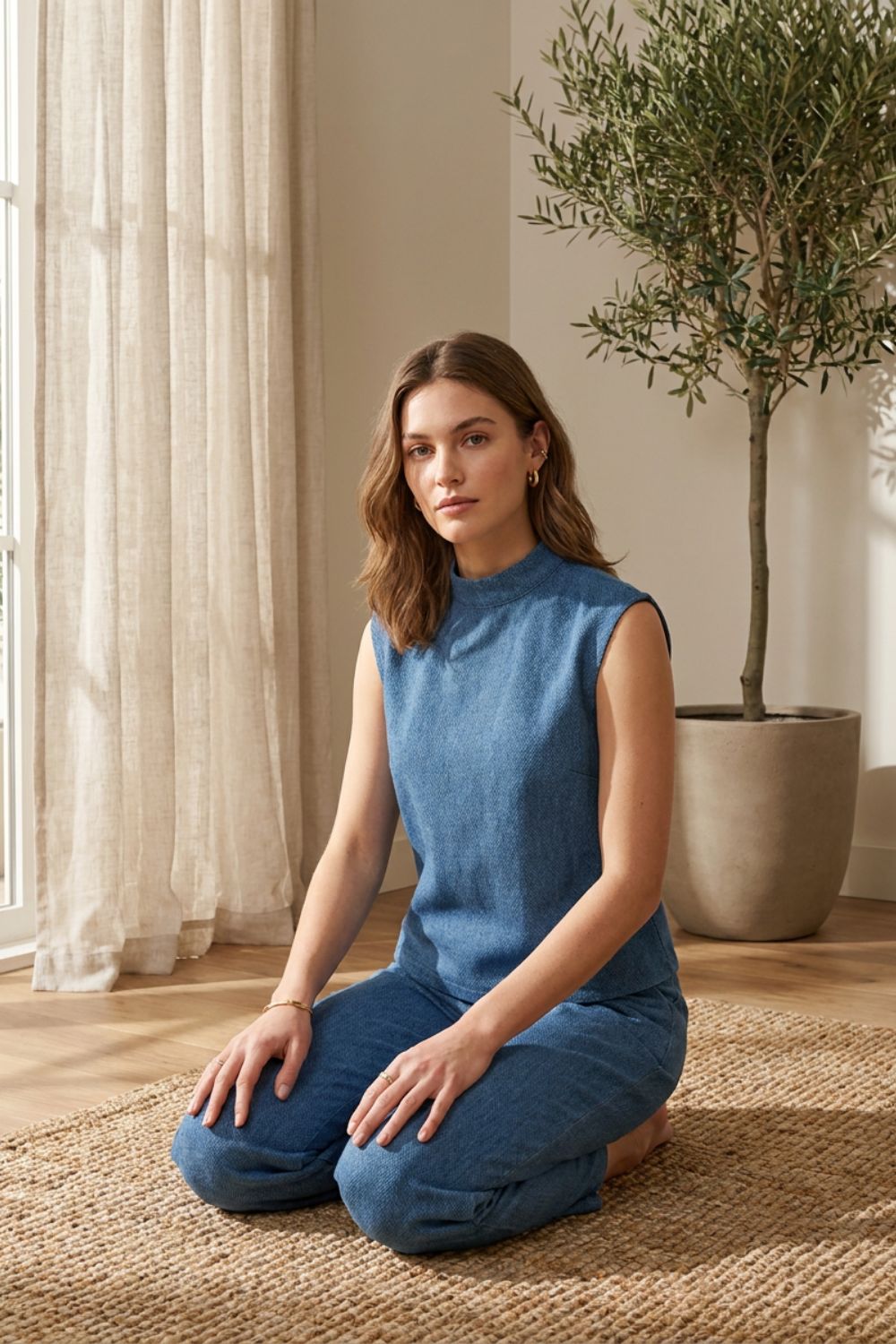 Damen Twin-Set | Top und Wide-Leg