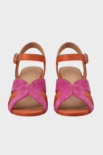 Damen Sandalette | Farbblock in Rosa
