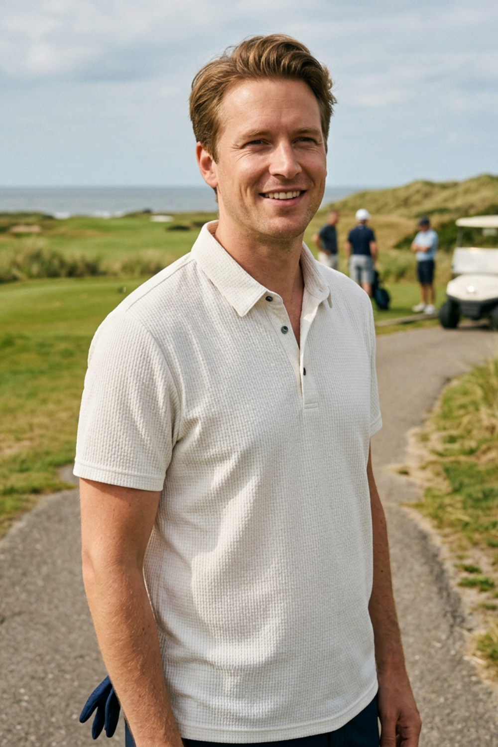 Poloshirt Herren Kurzarm mit Knopfleiste