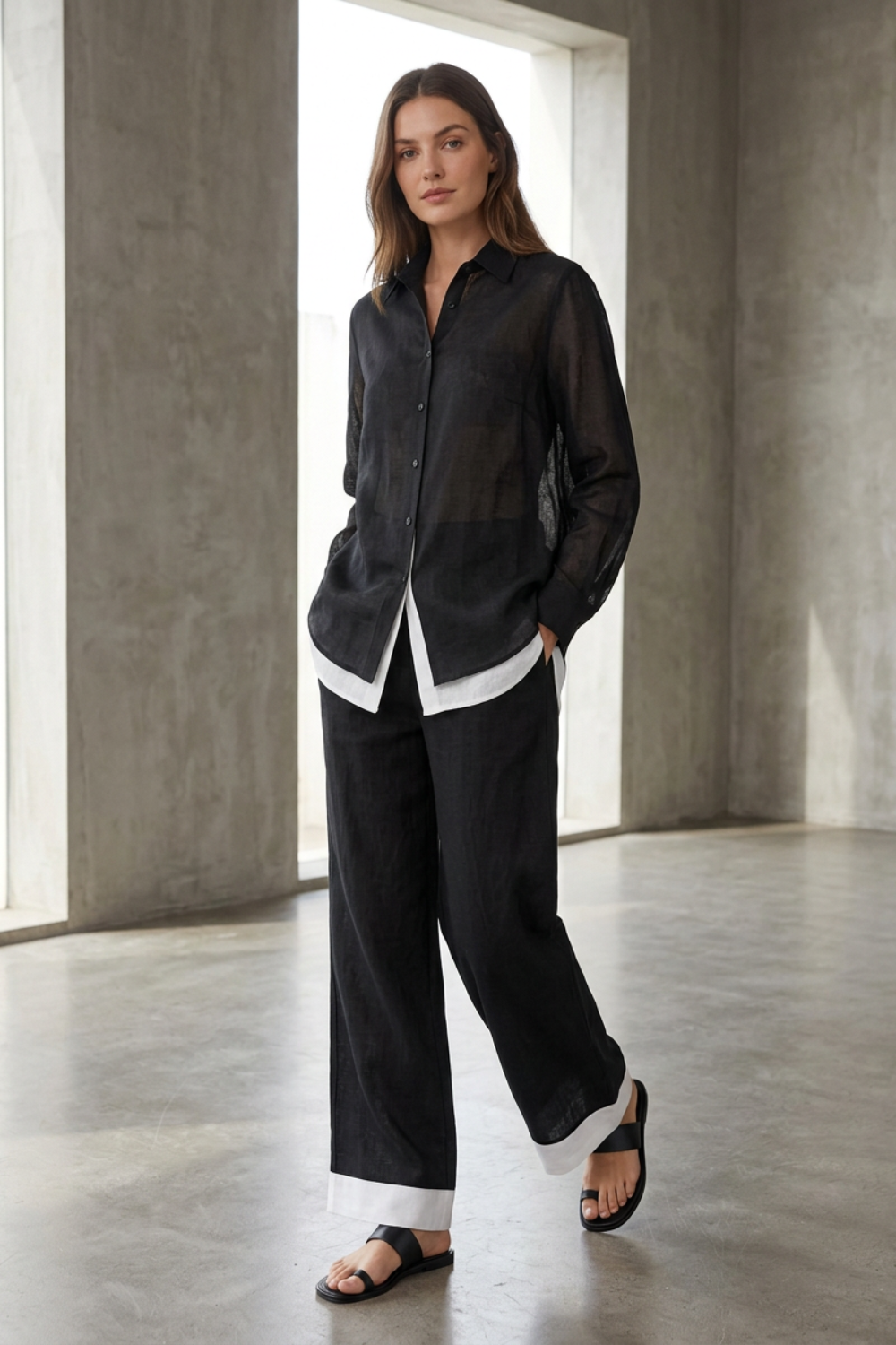 Damen Zweiteiliges Set | Weites Bein