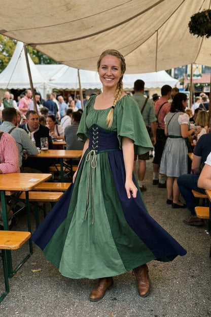 Damen Dirndlkleid | Frontschnürung & Ausgestellter Rock