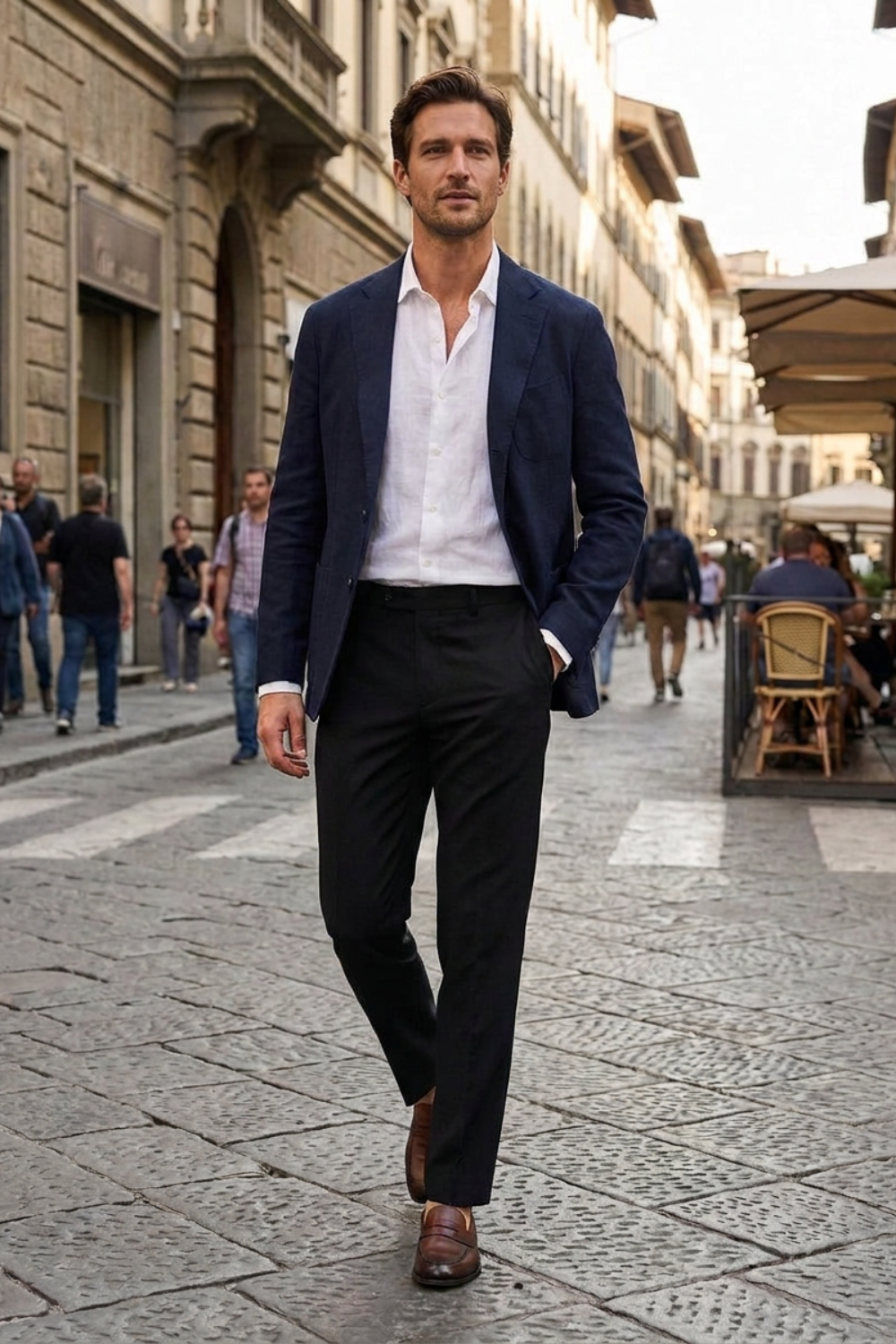 Anzughose Herren Stoffhose Slim Fit