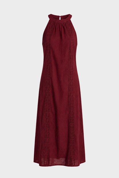 Damen Spitzen Maxikleid | Ärmellos