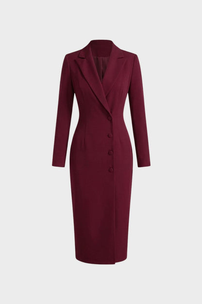 Damen Blazerkleid | Midi Langarm