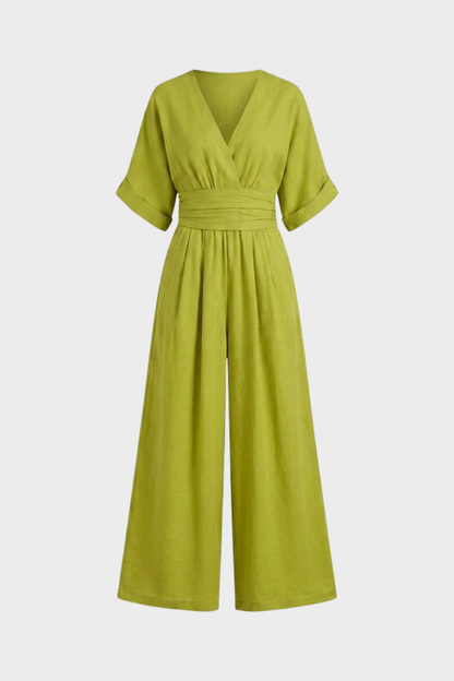 Damen Wickel-Jumpsuit | Wide-Leg