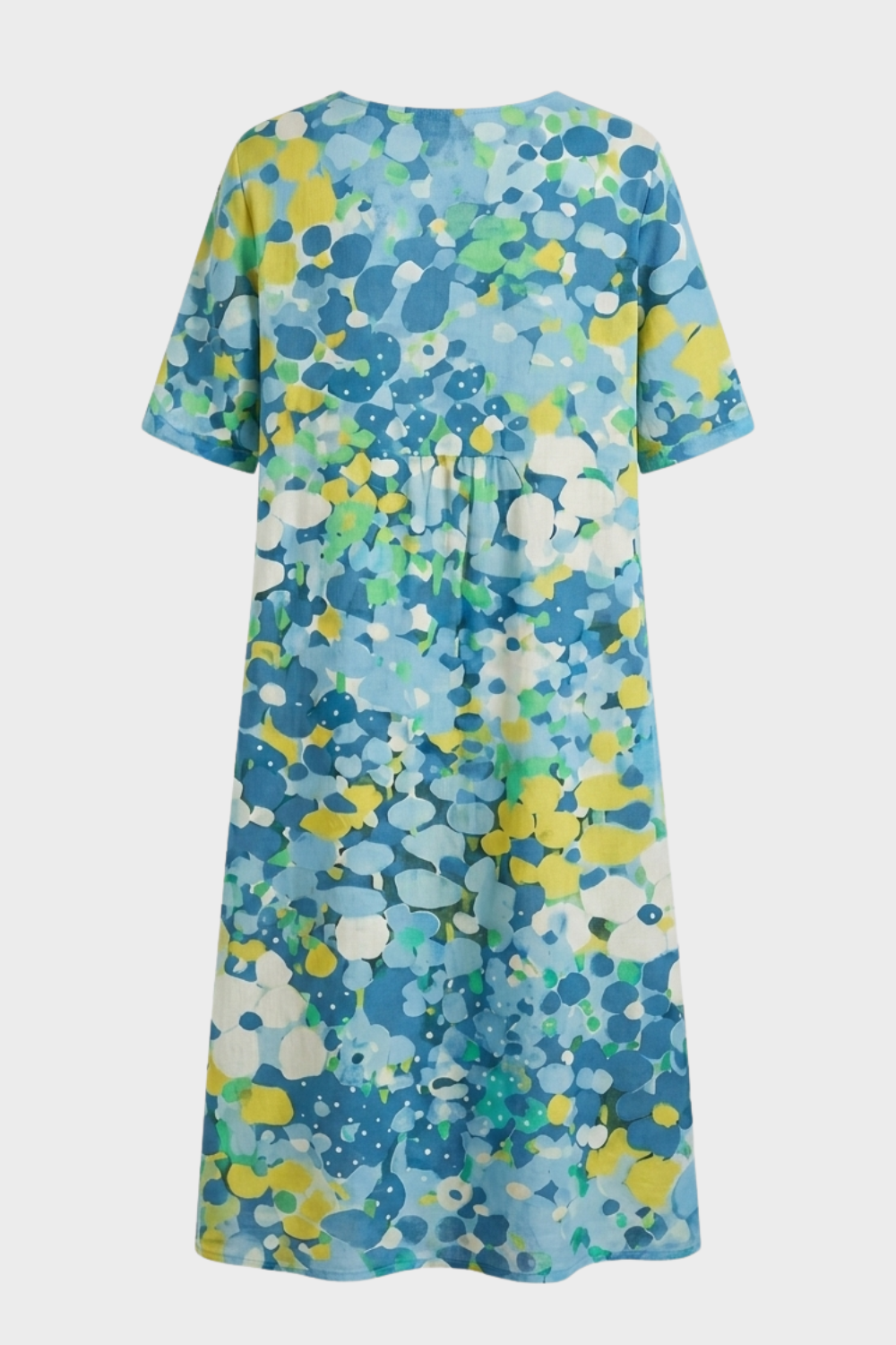 Damen Floral Midikleid | Rundhals